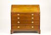 American Chippendale Style Cherry Slant Front Desk