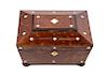 An English Mother-of-Pearl Inlaid Mahogany Box 