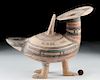 Impressive Daunian Ceramic Duck Strainer on Three Feet
