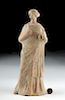 Greek Hellenistic Terracotta Standing Female Goddess