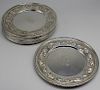 STERLING. 11 Frank M. Whiting Silver Bread Plates.