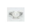 DAVID YURMAN Sterling Silver Cable Ring with Pearl and