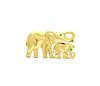 Cartier Emerald & 18K Gold Elephant Mother Child Pin