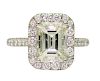 Platinum 3.5 TCW Diamond Engagement Ring size 7