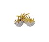 Plat & 18k Gold 2.5 TCW Brilliant Diamond Wing Earrings