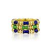 Tiffany & Co. 18K Gold Enamel Ring Set