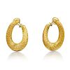 A Pair of 14K Gold Hoop Earrings