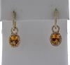 Birks 18k Gold Diamond Citrine Drop Earrings 