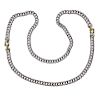 David Yurman 14K Gold Sterling Buckle Chain Necklace