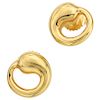 TIFFANY & CO., ELSA PERETTI "Eternal Circle" 18K yellow gold pair of stud earrings.