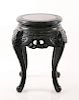 Chinese Carved & Ebonized Wood Plant Stand