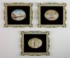 3 Persian hand-painted on ivory miniatures