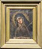 Early Antique Spanish Colonial Madonna Painting