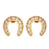 Diamond and 14K Gold Horseshoe Earrings