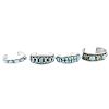 Four (4) Silver and Turquoise Cuff Bangles