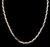 A CONTEMPORARY 14K GOLD HEAVY LINK CHAIN NECKLACE