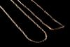 TWO CONTEMPORARY 18K GOLD CHAIN NECKLACES