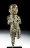 Egyptian Bronze Nude Male Figure w/ Animal