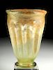 Fabulous Roman Glass Goblet - Ribbed Form