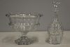 BACCARAT Cut Glass Decanter Together With