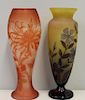 GALLE. Signed Lot Of 2 Cameo Glass Vases .