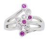 Diamond and Pink Gemstone Fashion Ring