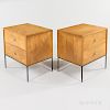 Two Paul McCobb Planner Group Maple Two-drawer Nightstands
