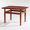 Grete Jalk for Glostrup Mobelfabrik Teak Side Table with Brass Accents