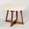 Round Marble-top Side Table