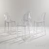 Four Philippe Starck for Kartell "Louis Ghost" Bar Chairs