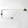 Two-arm Adjustable Wall Sconce in the Style of Serge Moulle's "Applique Simple a Deux Bras,"