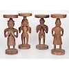 African Carved Standing Trays, "Hear no Evil, Speak no Evil", Sold to benefit the Acquisitions Fund of the Berea College Art Collection