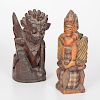 Lot of Two Indonesian Carved Figures