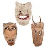 Mexican Hairy Animal Masks, Deaccessioned from the Children's Museum of Indianapolis