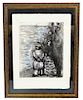 Marc Chagall Camel & Floating Stick Color Etching