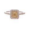 A Ladies 18K Yellow & White Diamond Ring