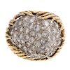 A Ladies Diamond Dome Ring in 18K Gold