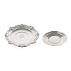 Two sterling silver sandwich plates