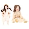 Two German bisque & composition dolls