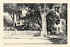 Stow Wengenroth - White Fence. [Rockport, Massachusetts.] - Original, Signed Lithograph