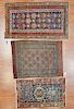 Three antique scatter rugs