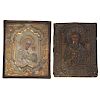 Two 19th century diminutive Russian icons