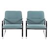 Pair Steelcase Contemporary upholstered armchairs