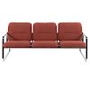 Steelcase Contemporary upholstered chrome sofa