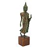 Rare Thai standing bronze Bodhisattva