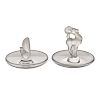 Two Lalique partially frosted crystal ring holders