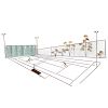 C Jere brass tennis game wall sculpture