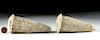 Lot of 2 Translated Mesopotamian Clay Foundation Cones