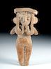 Michoacan Pottery Standing Pretty Lady Figure