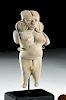 Michoacan Pottery Pregnant Pretty Lady Figure